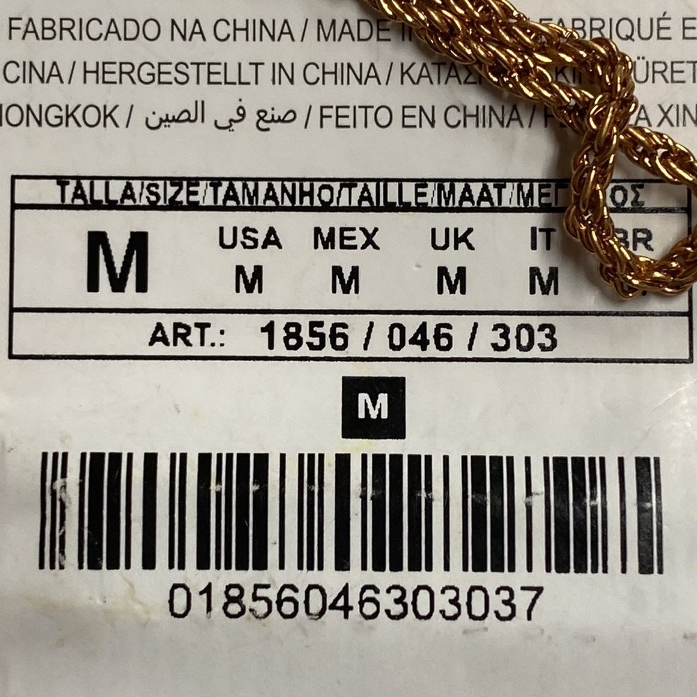 NWT. Zara Golden Metal Necklace with Stone Appliqués. - Picture 6 of 7